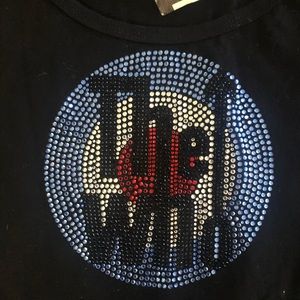 The Who bling bedazzled band concert tank black M